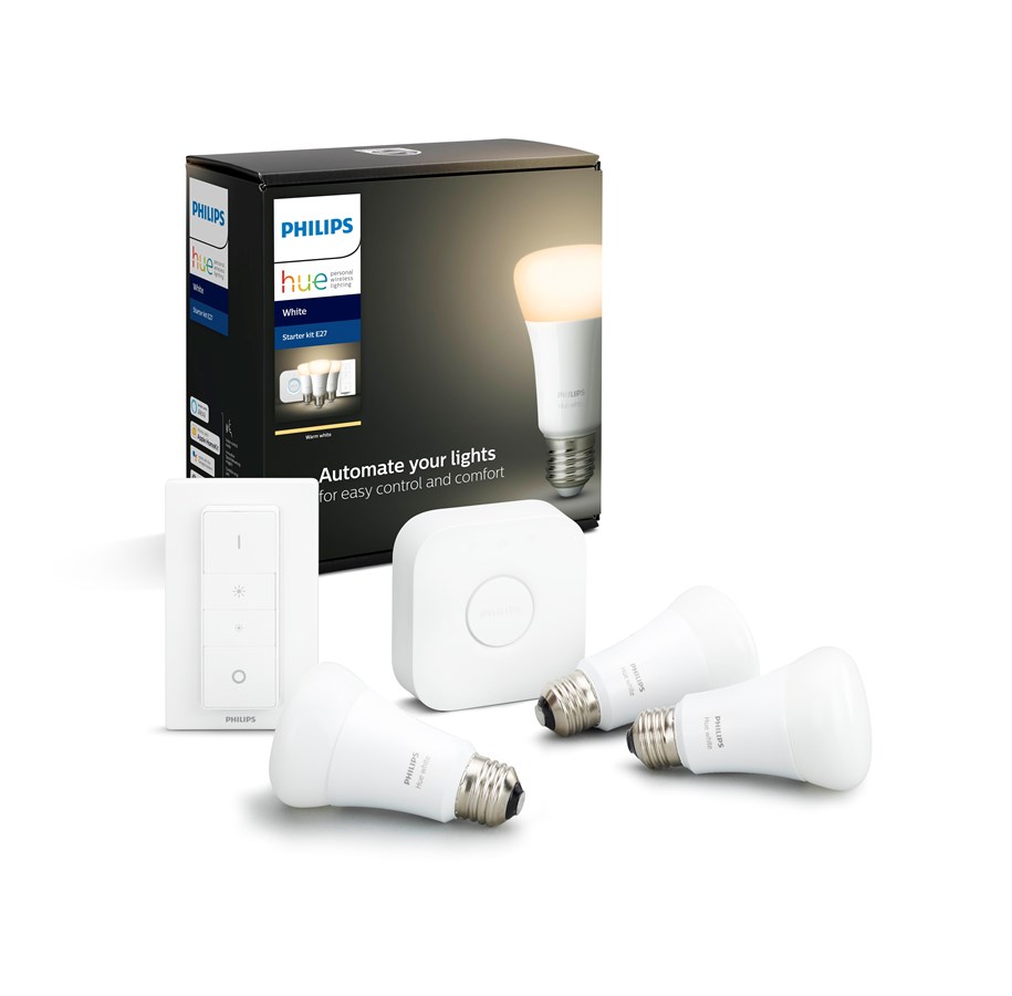 Smarta Hem - Philips Hue White 3 x E27-ljuskällor startkit - BT - 929001821604