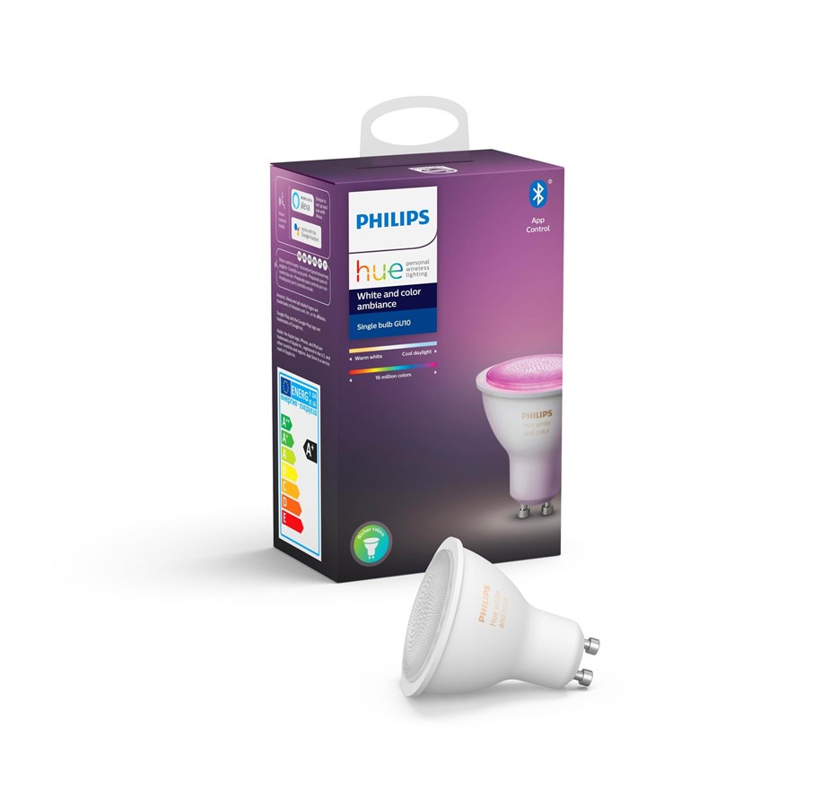Smarta Hem - Philips Hue Color GU10-ljuskälla - Perfect Fit - Richer Colors - BT - 929001953101