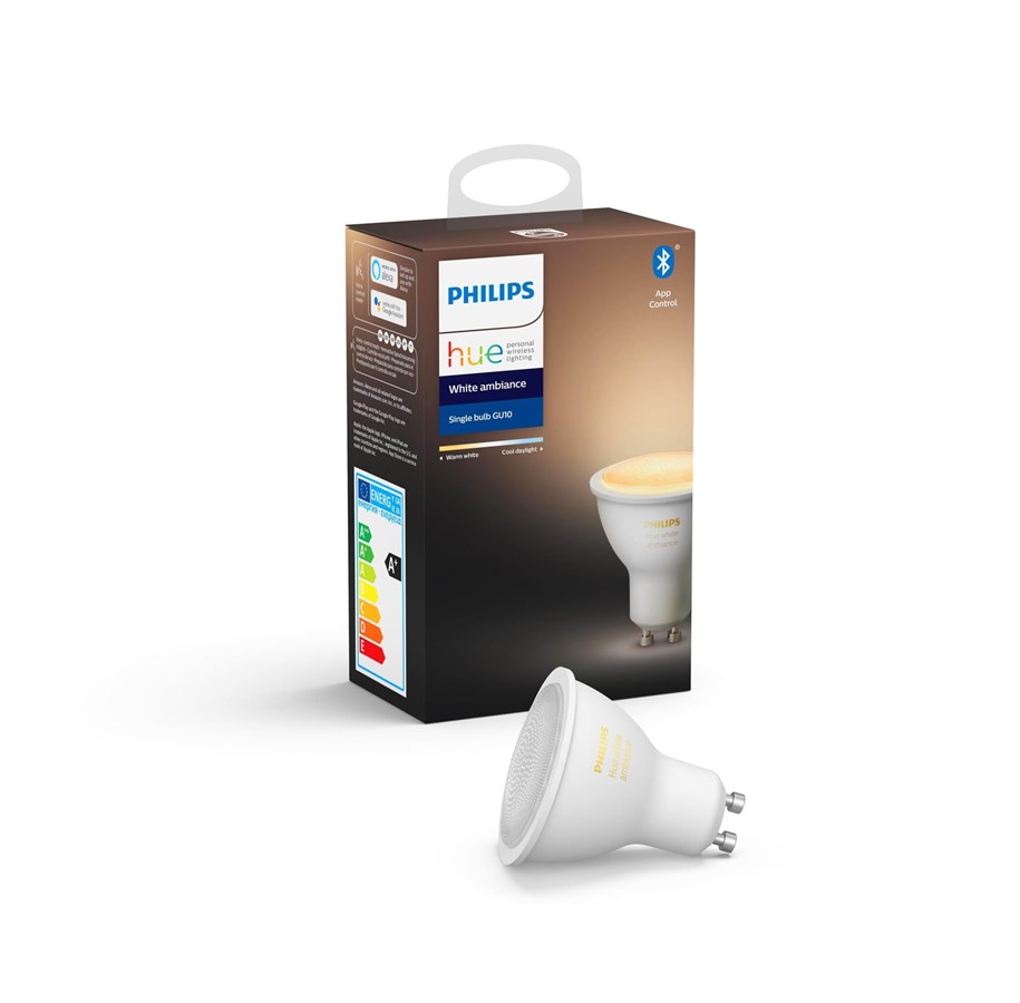 Smarta Hem - Philips Hue White Ambiance GU10-ljuskälla - BT - 929001953301