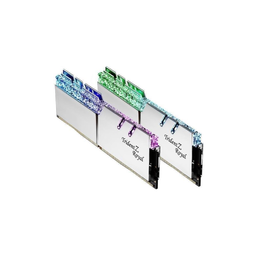 RAM - G.Skill Trident Z Royal DDR4-3600 - 16GB - CL16 - Dual Channel (2 pcs) - Intel XMP - Silver med RGB - F4-3600C16D-16GTRSC