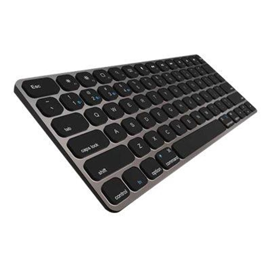 Tangentbord - KANEX Multi-Sync Premium Slim - keyboard - Nordic - silver - Tangentbord - Svart - K166-1126-NDF