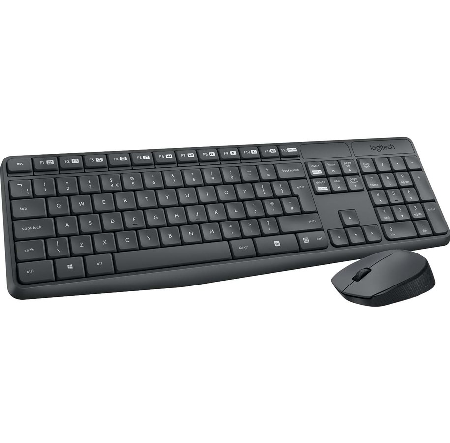 Tangentbord - Logitech MK235 Wireless Combo - RU - Tastatur & Mus set - Ryska - Svart - 920-007948