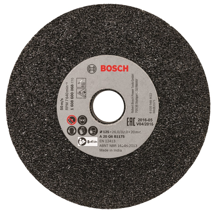 Slipmaskin - Bosch Slipskiva till rakslip 125 mm, 20 mm, 20 - 1608600068