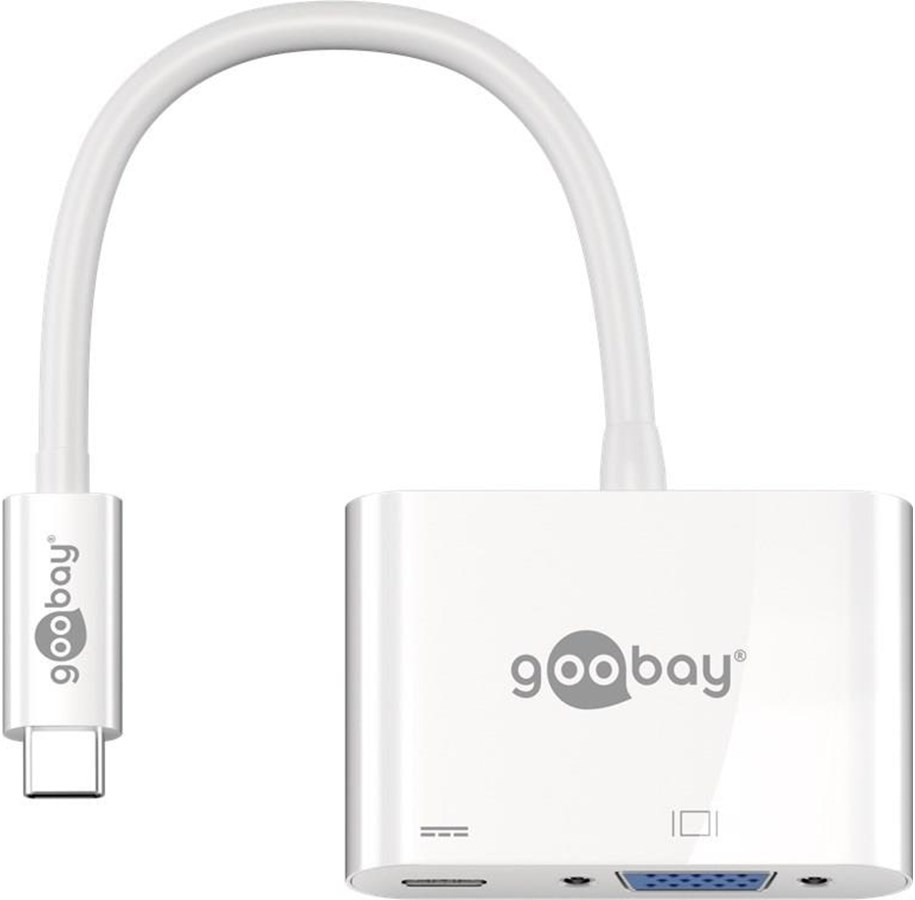 Displaykabel - Pro USB C - VGA/ - PD adapter - white - 4040849621079