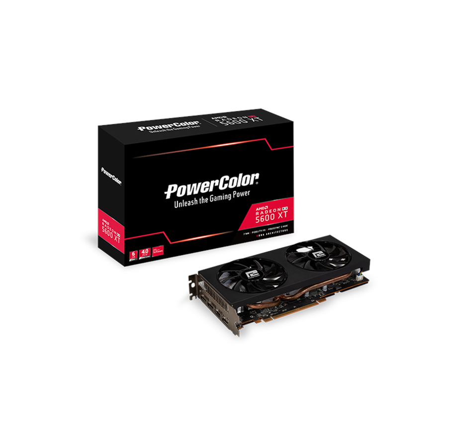 Grafikkort - PowerColor Radeon RX 5600 XT V2 - 6GB GDDR6 RAM - Grafikkort - AXRX 5600XT 6GBD6-3DHV2/OC