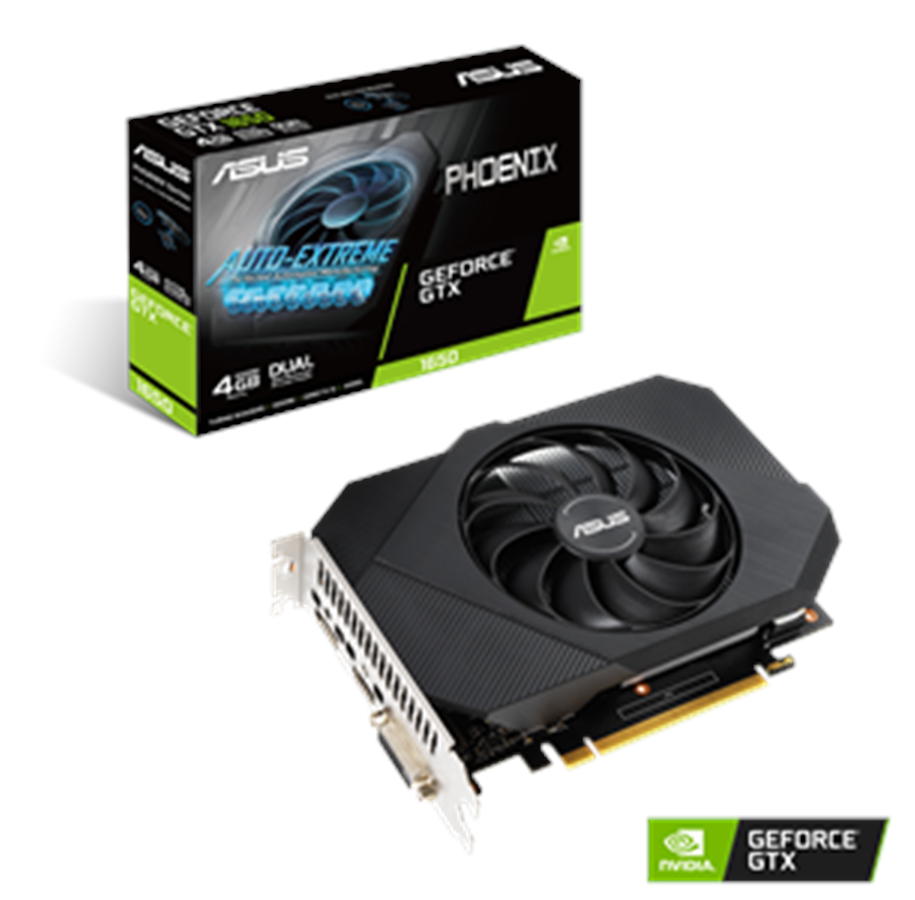 ASUS GeForce GTX 1650 Phoenix OC 4GB GDDR6 SDRAM Grafikkort asus-geforce-gtx-1650-phoenix-oc-4gb-gddr6-sdram-grafikkort