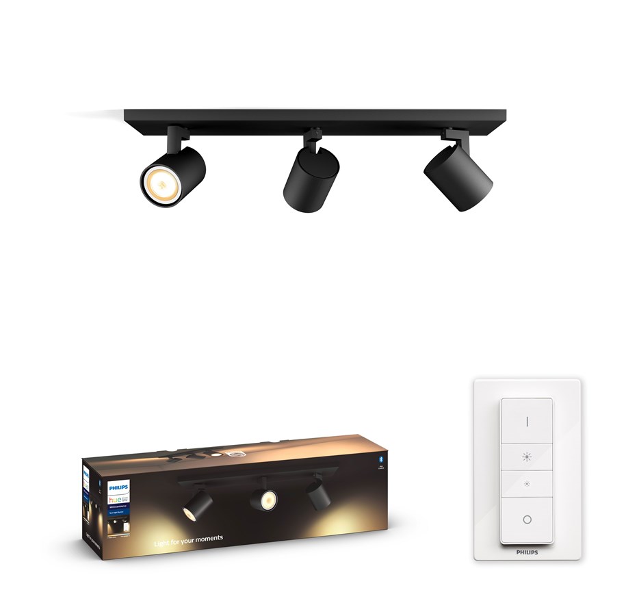 Smarta Hem - Philips Hue Runner 3 x 5 W Spot - BT - Svart - 915005915801