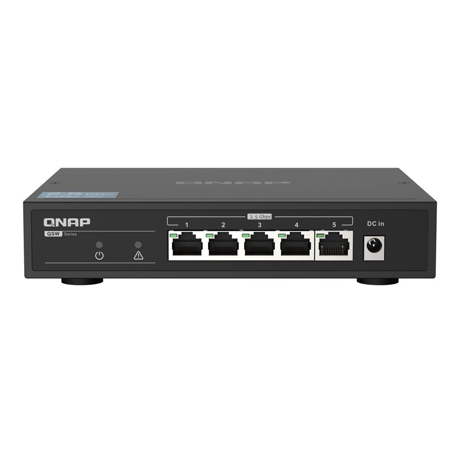 Switch - QNAP QSW-1105-5T Unmanaged 5-Port 2.5GbE Switch - QSW-1105-5T