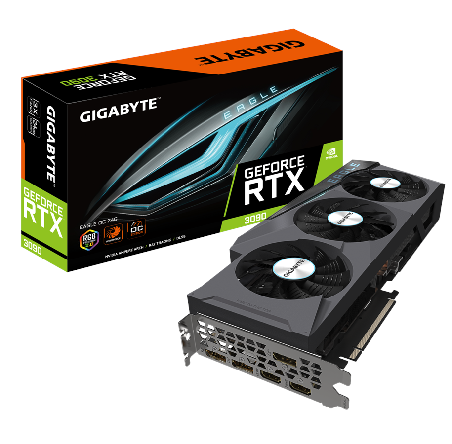 Grafikkort - GIGABYTE GeForce RTX 3090 EAGLE OC - 24GB GDDR6X RAM - Grafikkort - GV-N3090EAGLE OC-24GD