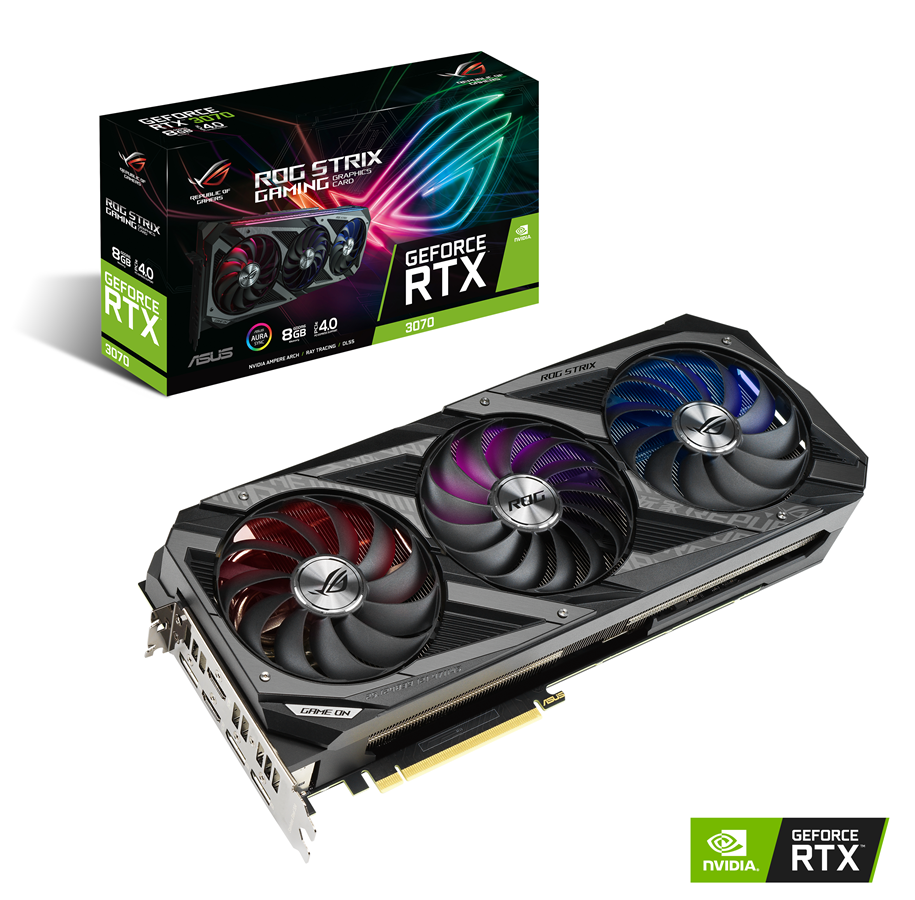 Grafikkort - ASUS GeForce RTX 3070 ROG STRIX - 8GB GDDR6 RAM - Grafikkort - 90YV0FR0-M0NA00