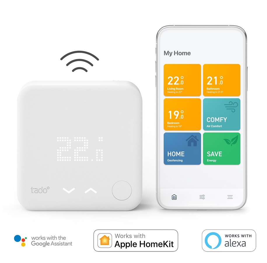 Smarta Hem - tado Wireless Smart Thermostat V3+ Starter Kit - TAD-104019