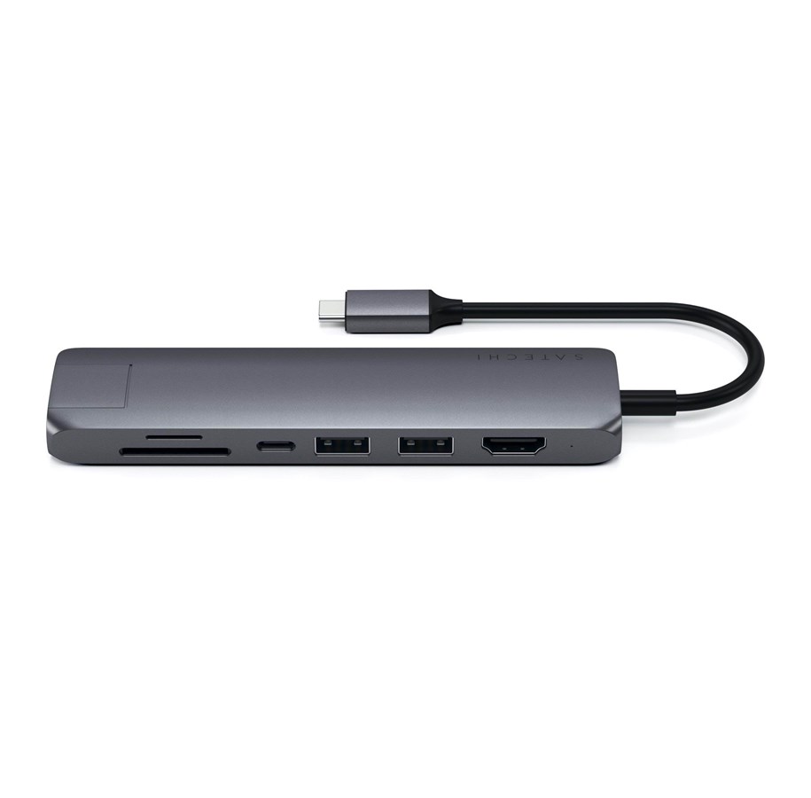 Dockning - Satechi USB-C Slim Multi-Port with Ethernet Adapter - ST-UCSMA3M