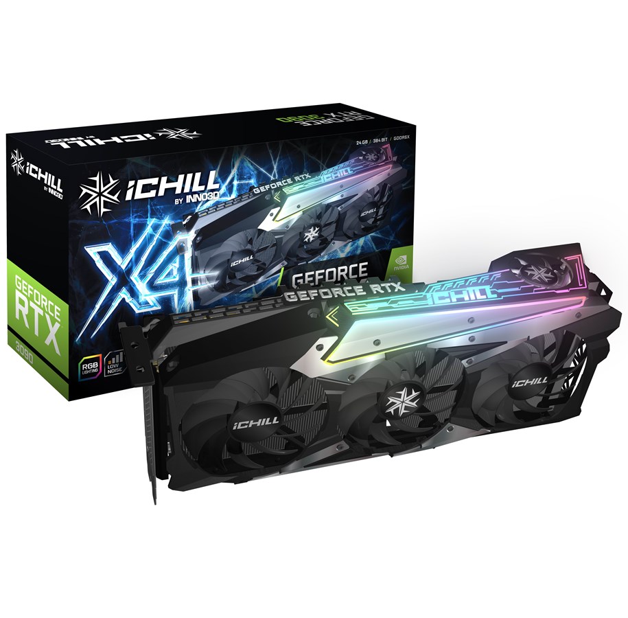 Grafikkort - Inno3D GeForce RTX 3090 iCHILL X4 - 24GB GDDR6X RAM - Grafikkort - C30904-246XX-1880VA36
