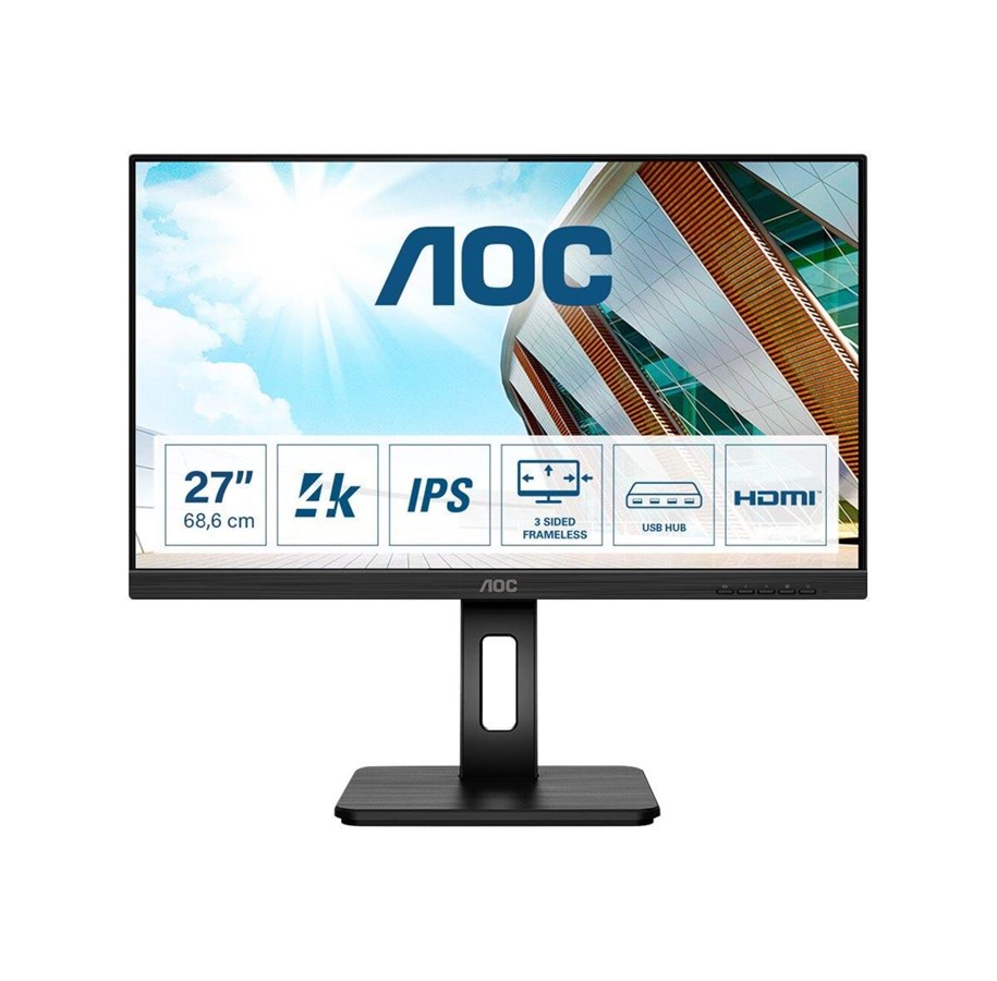 Skärm - AOC U27P2 - 3840x2160 (4K) - 60Hz - IPS - U27P2