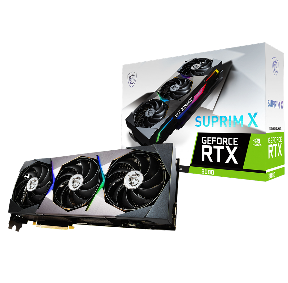 Grafikkort - MSI GeForce RTX 3080 SUPRIM X - 10GB GDDR6X RAM - Grafikkort - RTX 3080 SUPRIM X 10G