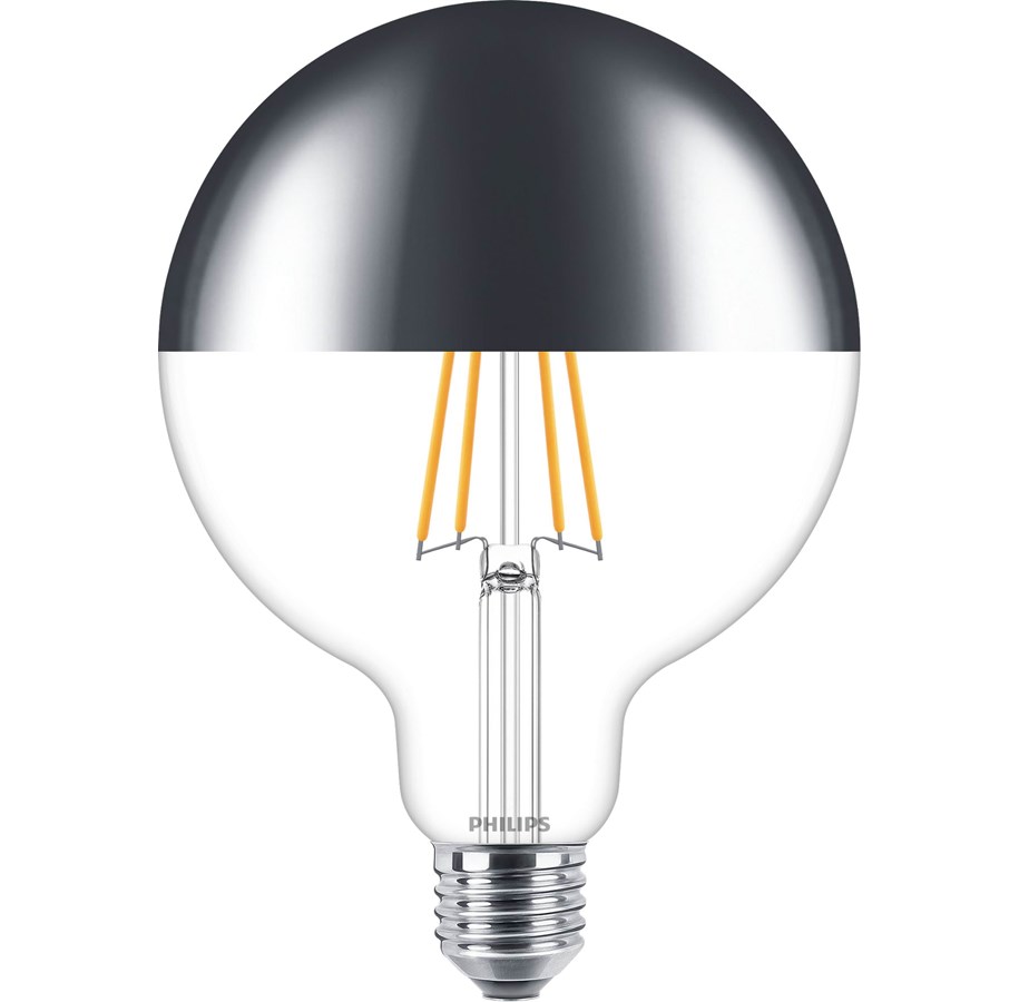 Glödlampor - Philips LED-glödlampa Classic Globe Ø125 mm 7.2W/827 (50W) Mirror Dimmable E27 - 929002412901