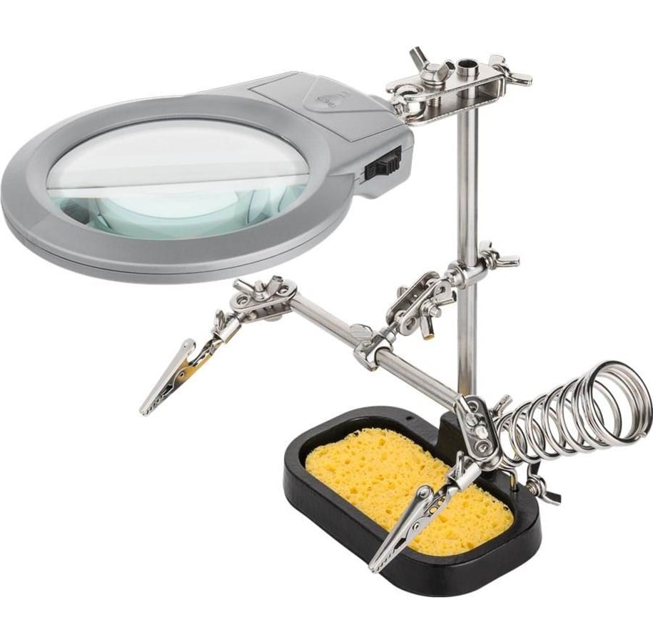 Verktyg - Fixpoint Third hand’ soldering support with magnifier and h - 4040849512261