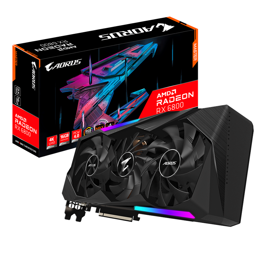 Grafikkort - GIGABYTE Radeon RX 6800 XT AORUS Master - 16GB GDDR6 RAM - Grafikkort - GV-R68XTAORUS M-16GD