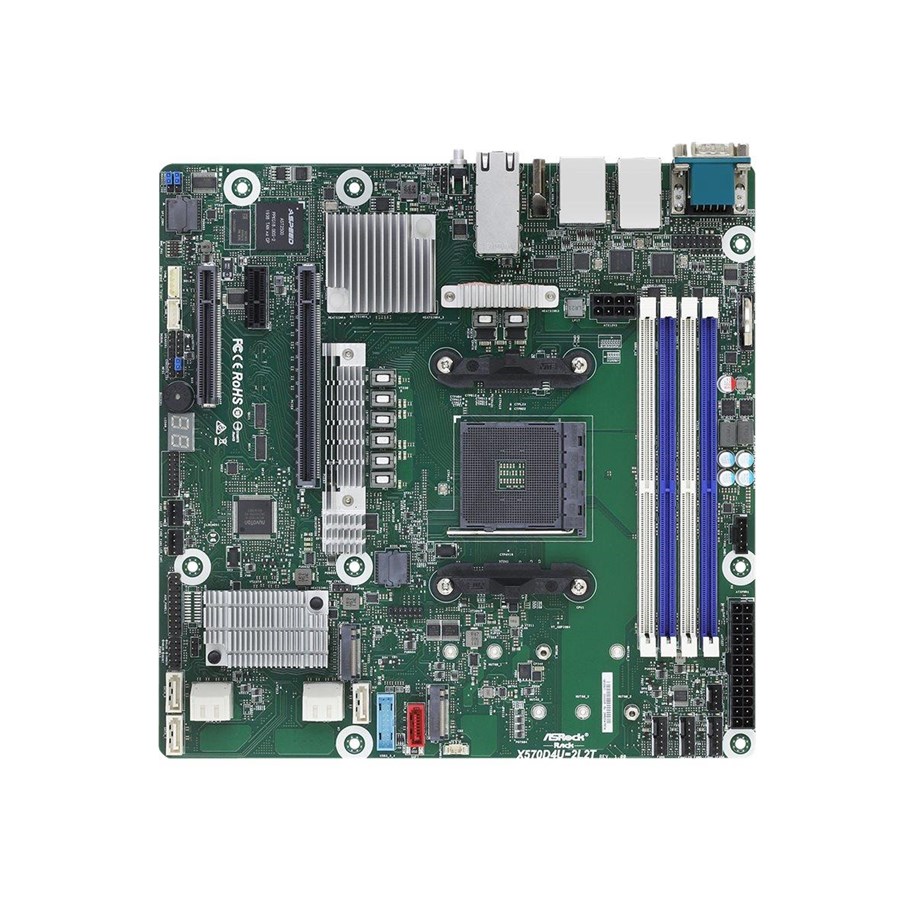 Moderkort - ASRock Rack X570D4U-2L2T Moderkort - AMD X570 - AMD AM4 - DDR4 RAM - Micro-ATX - X570D4U-2L2T