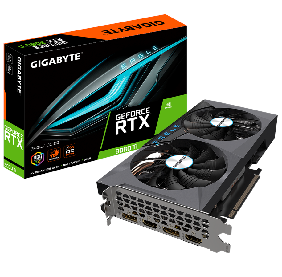 Grafikkort - GIGABYTE GeForce RTX 3060 Ti EAGLE OC - 8GB GDDR6 RAM - Grafikkort - GV-N306TEAGLE OC-8GD