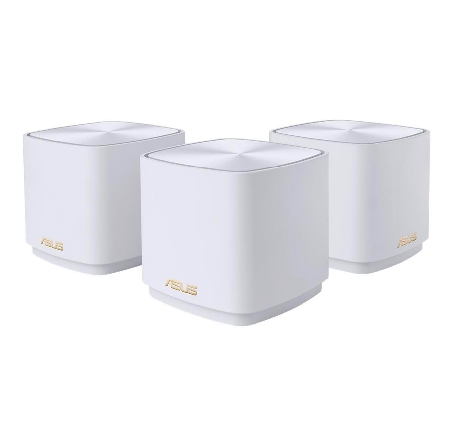 Nätverk - Router - ASUS ZenWiFi AX Mini White (XD4) (3-pack) - Mesh router Wi-Fi 6 - 90IG05N0-MO3R20