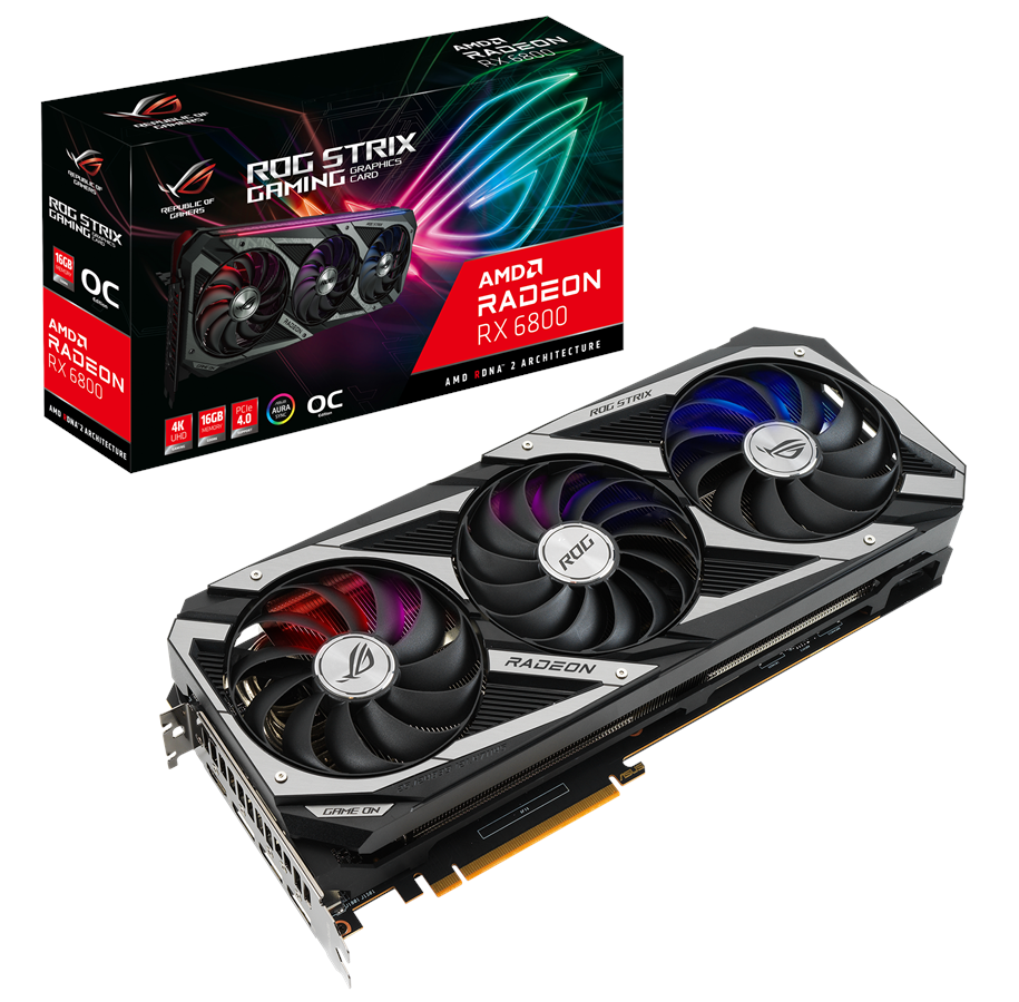 Grafikkort - ASUS Radeon RX 6800 OC - 16GB GDDR6 RAM - Grafikkort - 90YV0FM0-M0NA00