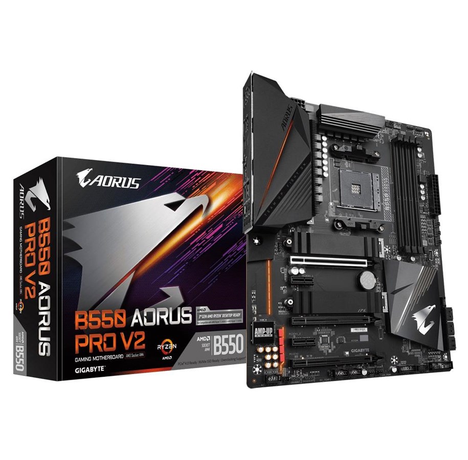 Moderkort - GIGABYTE B550 AORUS PRO V2 Moderkort - AMD B550 - AMD AM4 - DDR4 RAM - ATX - B550 AORUS PRO V2