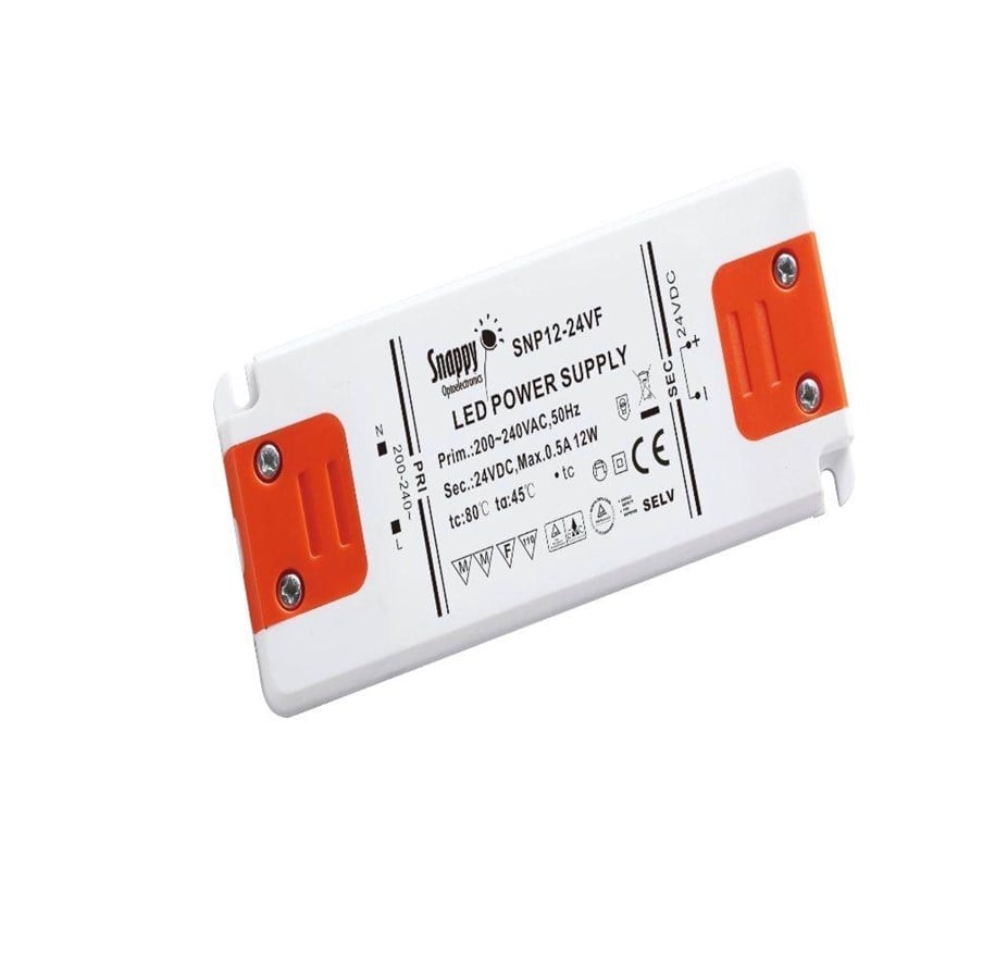 Förare, Spolar & Transformatorer - DEVELTRON 24vdc led power supply 12w - snappy - VN600241