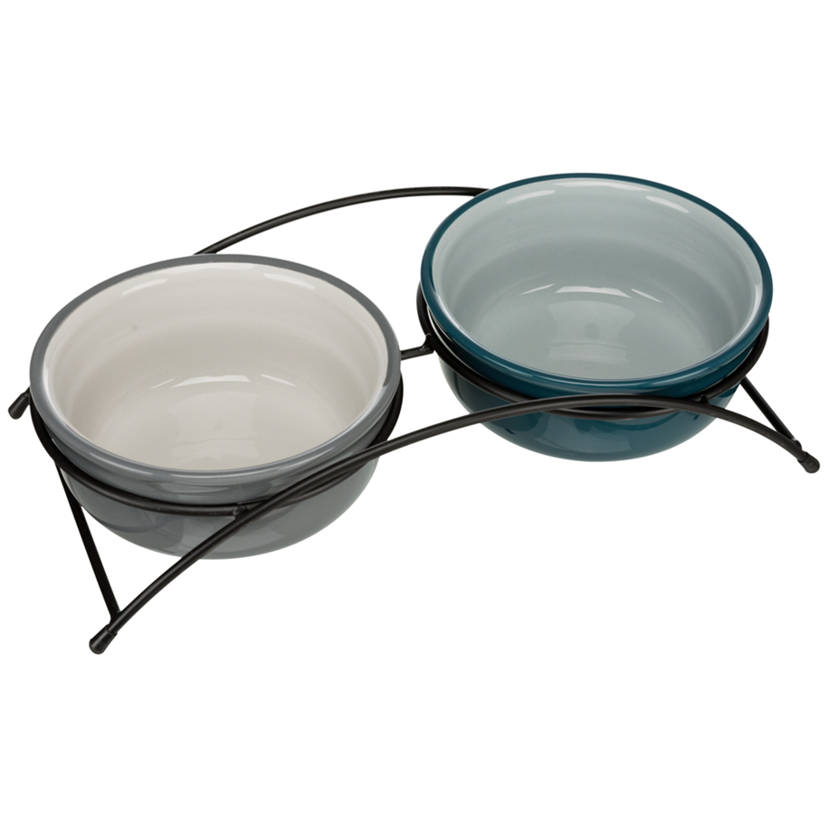 Hundar - Trixie Eat On Feet Bowl Stand With Ceramicbowl 0.25 L - 2919-uniw