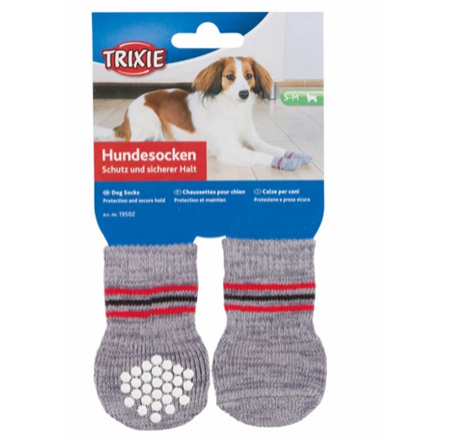 Hundar - Trixie Anti-slip Dog Socks  L-XL - 3128-uniw