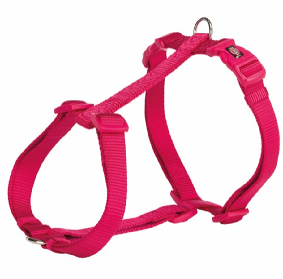 Hundar - Trixie Premium H-Harness S–M: 42–60 cm/15 mm Fuchsia - TX-203311