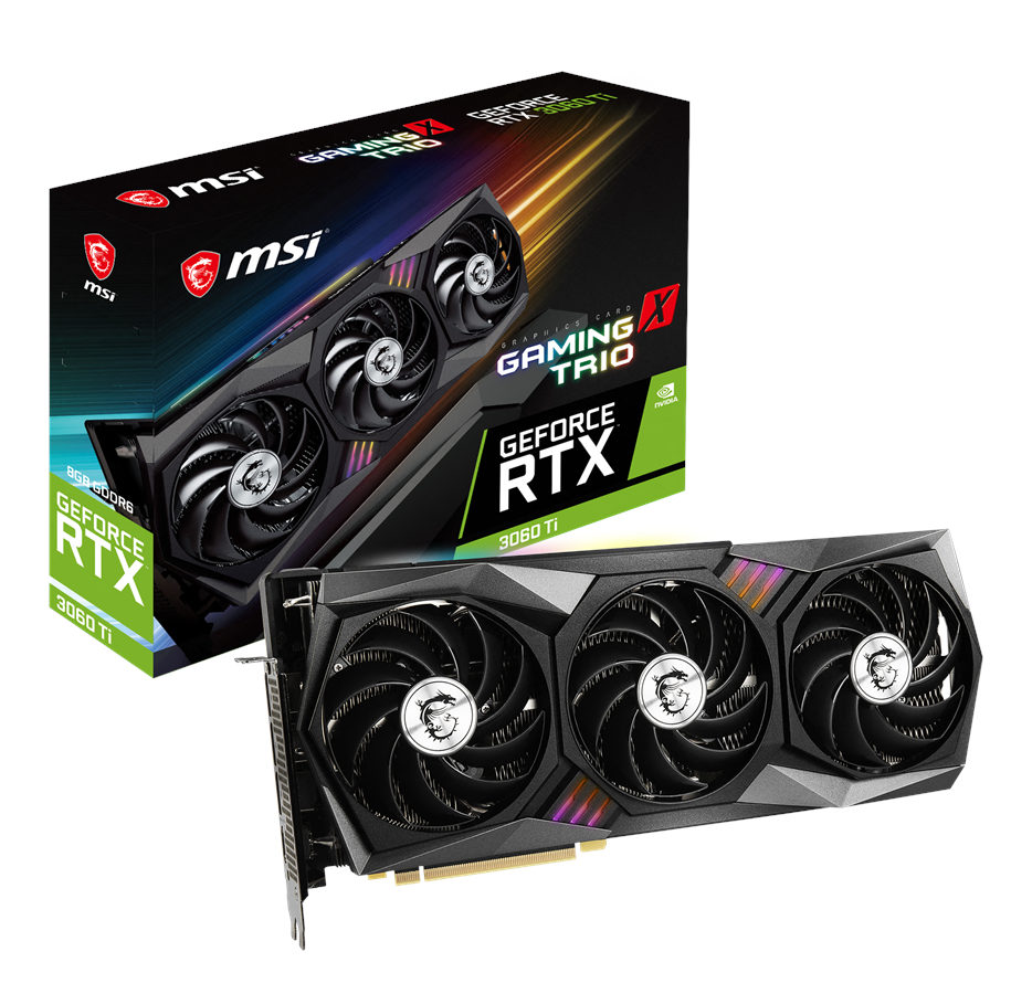 Grafikkort - MSI GeForce RTX 3060 Ti GAMING X TRIO - 8GB GDDR6 RAM - Grafikkort - RTX 3060 Ti GAMING X TRIO