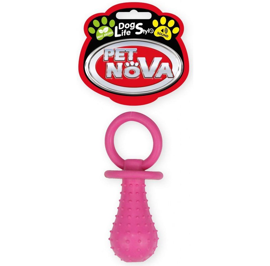 Hundar - PET NOVA TPR Pacifier Pink 14 cm - VAT009603