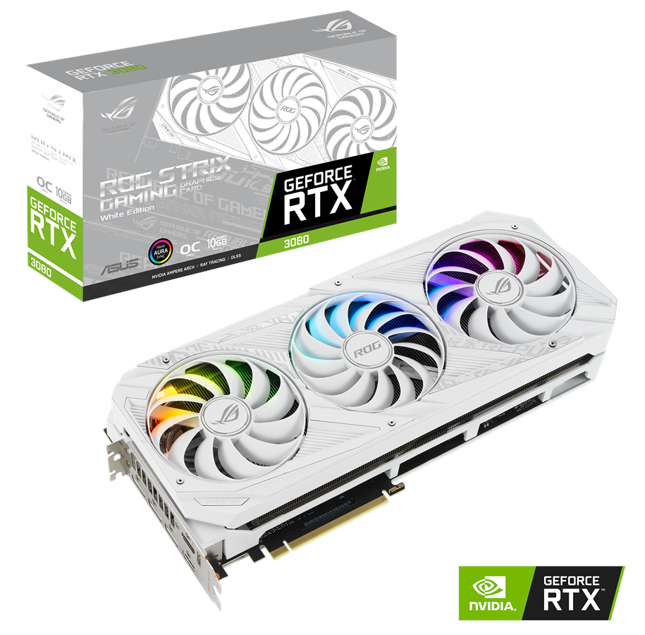 Grafikkort - ASUS GeForce RTX 3080 OC - 10GB GDDR6X RAM - Grafikkort - 90YV0FA5-M0NM00