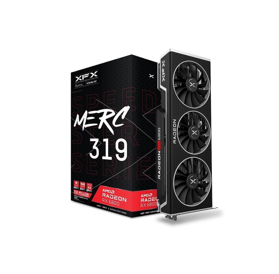Grafikkort - XFX Radeon RX 6800 Speedster MERC 319 - 16GB GDDR6 RAM - Grafikkort - RX-68XLATBD9