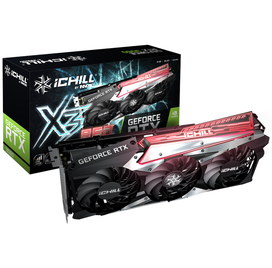 Grafikkort - Inno3D GeForce RTX 3060 iCHILL X3 - 12GB GDDR6 RAM - Grafikkort - C30603-12D6X-1671VA39A