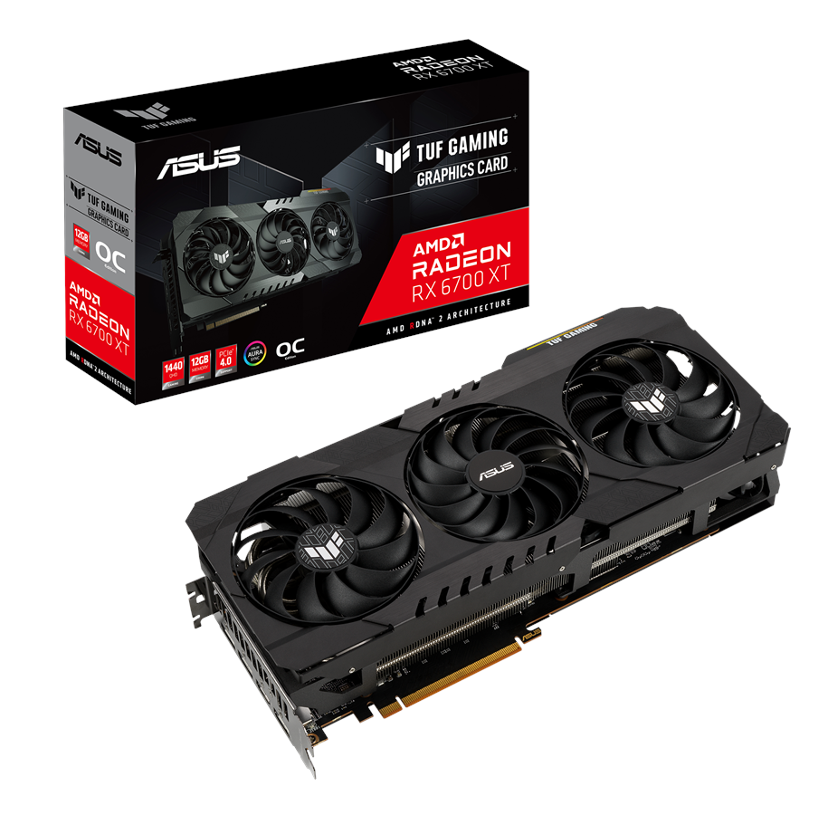 Grafikkort - ASUS Radeon RX 6700 XT OC - 12GB GDDR6 RAM - Grafikkort - 90YV0G80-M0NA00