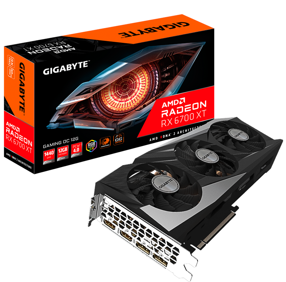 Grafikkort - GIGABYTE Radeon RX 6700 XT GAMING OC - 12GB GDDR6 RAM - Grafikkort - GV-R67XTGAMING OC-12GD