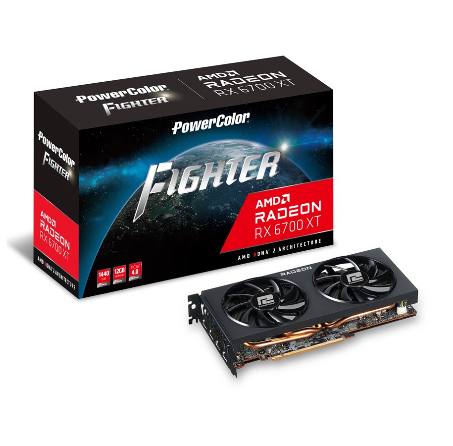 Grafikkort - PowerColor Radeon RX 6700 XT Fighter - 12GB GDDR6 RAM - Grafikkort - AXRX 6700XT 12GBD6-3DH