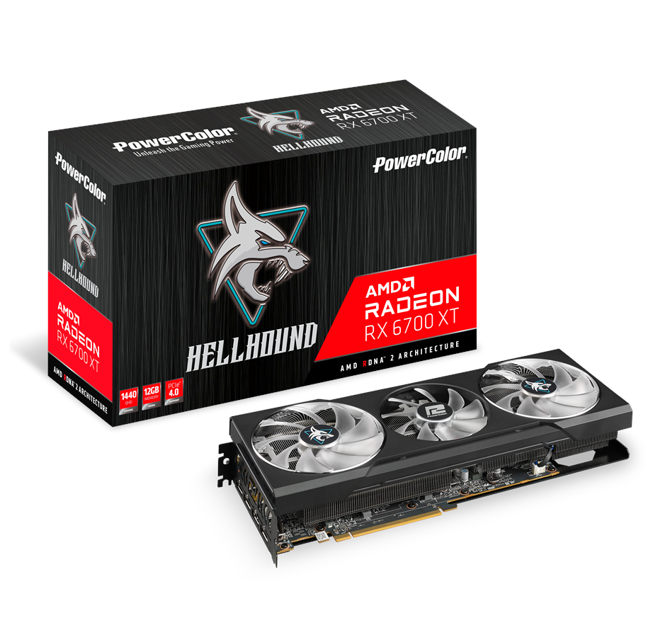 Grafikkort - PowerColor Radeon RX 6700 XT Hellhound - 12GB GDDR6 RAM - Grafikkort - AXRX 6700XT 12GBD6-3DHL