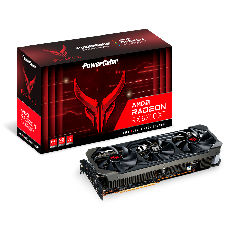 Grafikkort - PowerColor Radeon RX 6700 XT Red Devil - 12GB GDDR6 RAM - Grafikkort - AXRX 6700XT 12GBD6-3DHE/OC