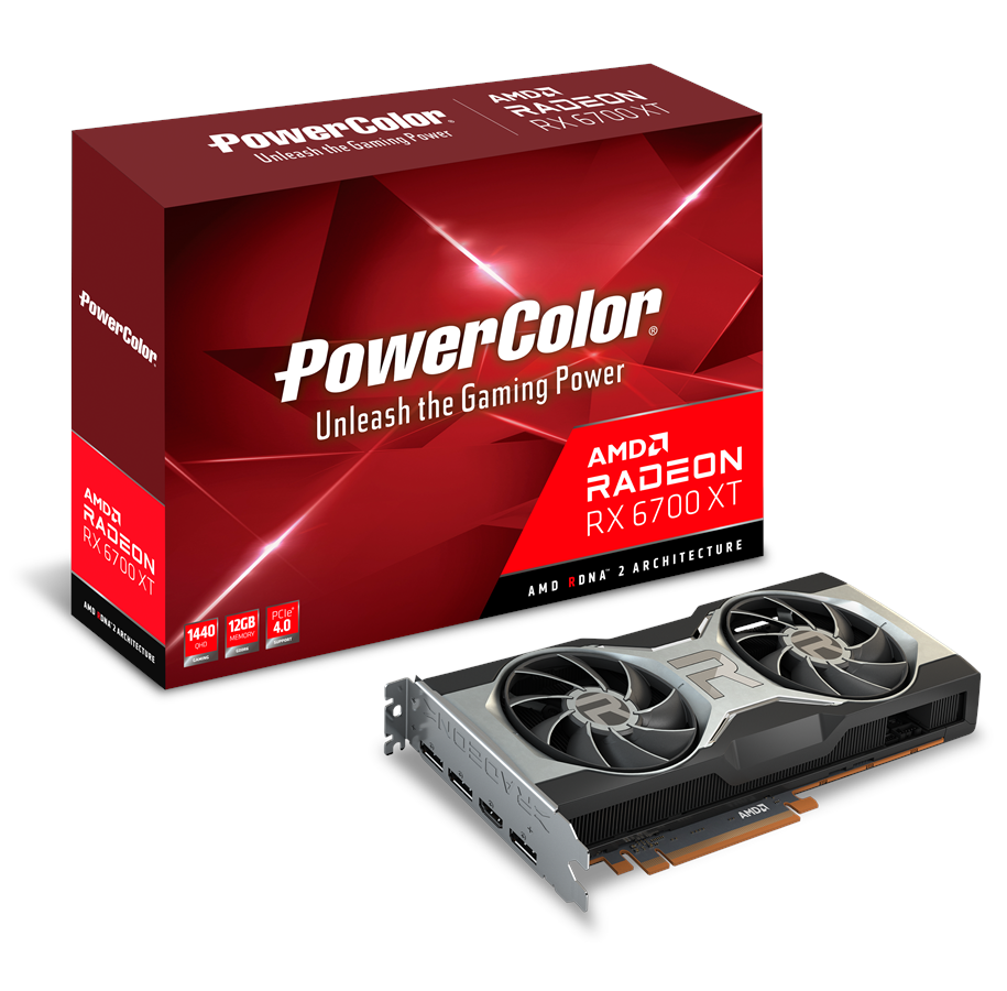 Grafikkort - PowerColor Radeon RX 6700 XT AMD Reference - 12GB GDDR6 RAM - Grafikkort - AXRX 6700XT 12GBD6-M3DH