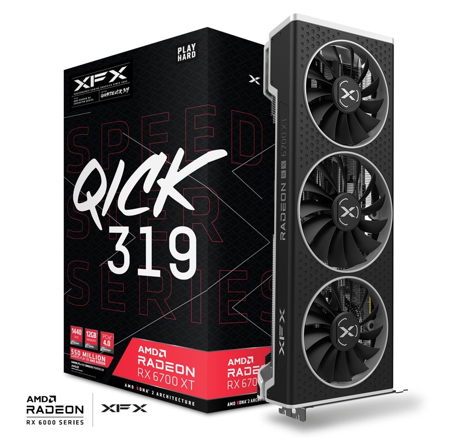 Grafikkort - XFX Radeon RX 6700 XT Qick 319 Ultra - 12GB GDDR6 RAM - Grafikkort - RX-67XTYPUDP