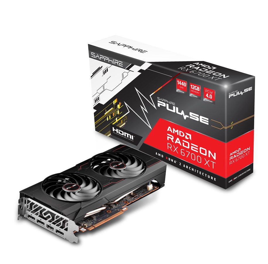 Grafikkort - Sapphire Radeon RX 6700 XT Pulse - 12GB GDDR6 RAM - Grafikkort - 11306-02-20G