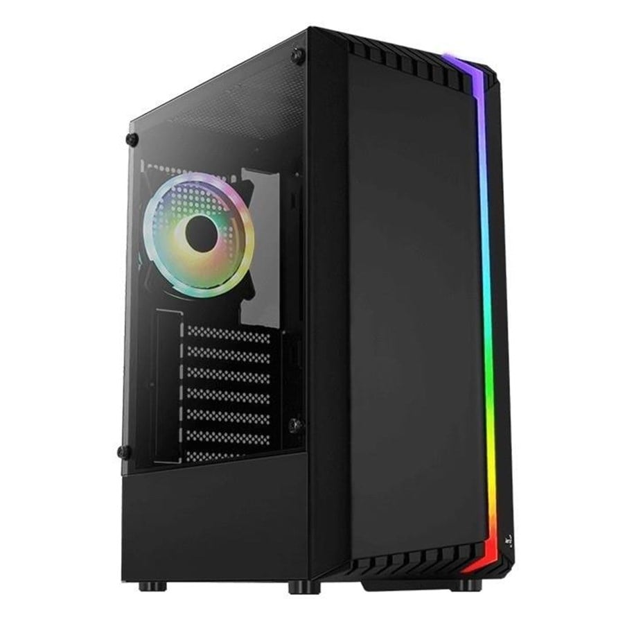 Chassi - AeroCool Bionic-G v2 - Chassi - Miditower - Svart - AEROPGS-BIONIC-GBKV2