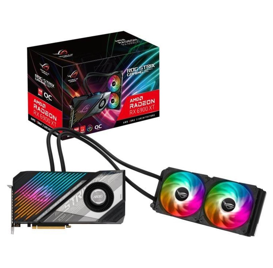 Grafikkort - ASUS Radeon RX 6900 XT ROG STRIX LC OC - 16GB GDDR6 RAM - Grafikkort - 90YV0GF1-M0NM00