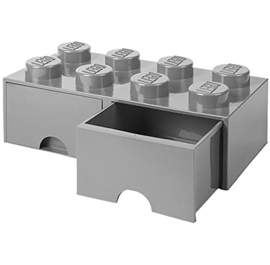 Barnrummet - LEGO Brick Drawer 8 - Stone Grey - 40061740