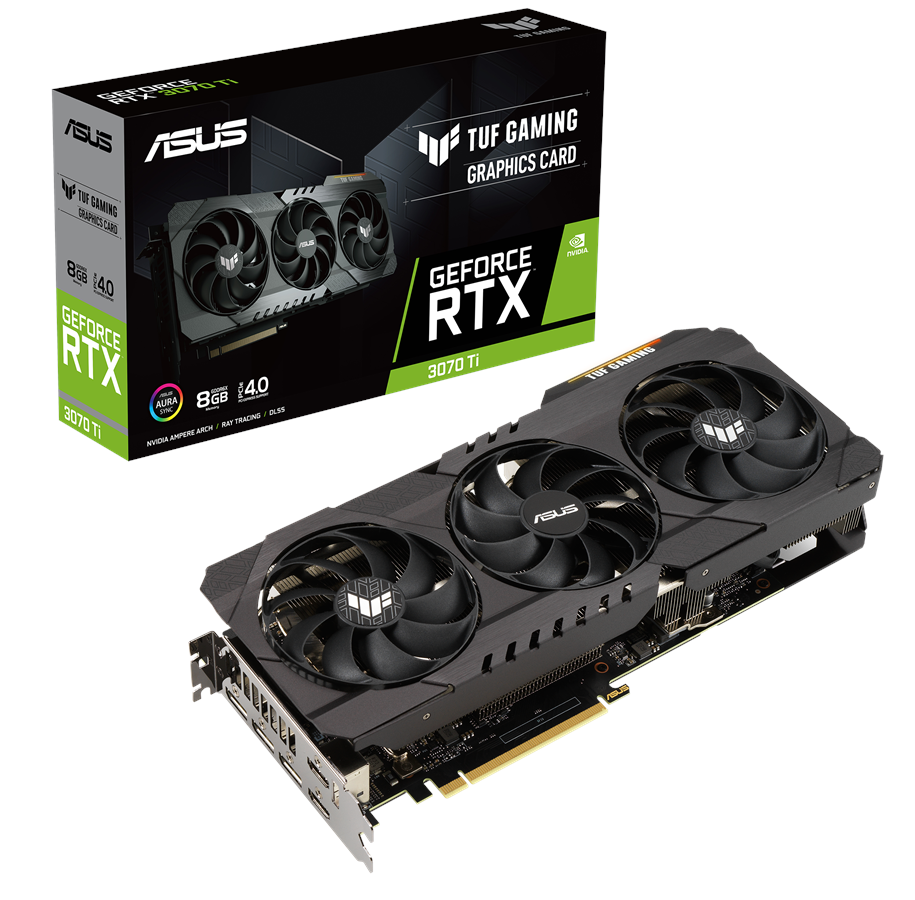 Grafikkort - ASUS GeForce RTX 3070 Ti TUF - 8GB GDDR6X RAM - Grafikkort - 90YV0GY1-M0NA00