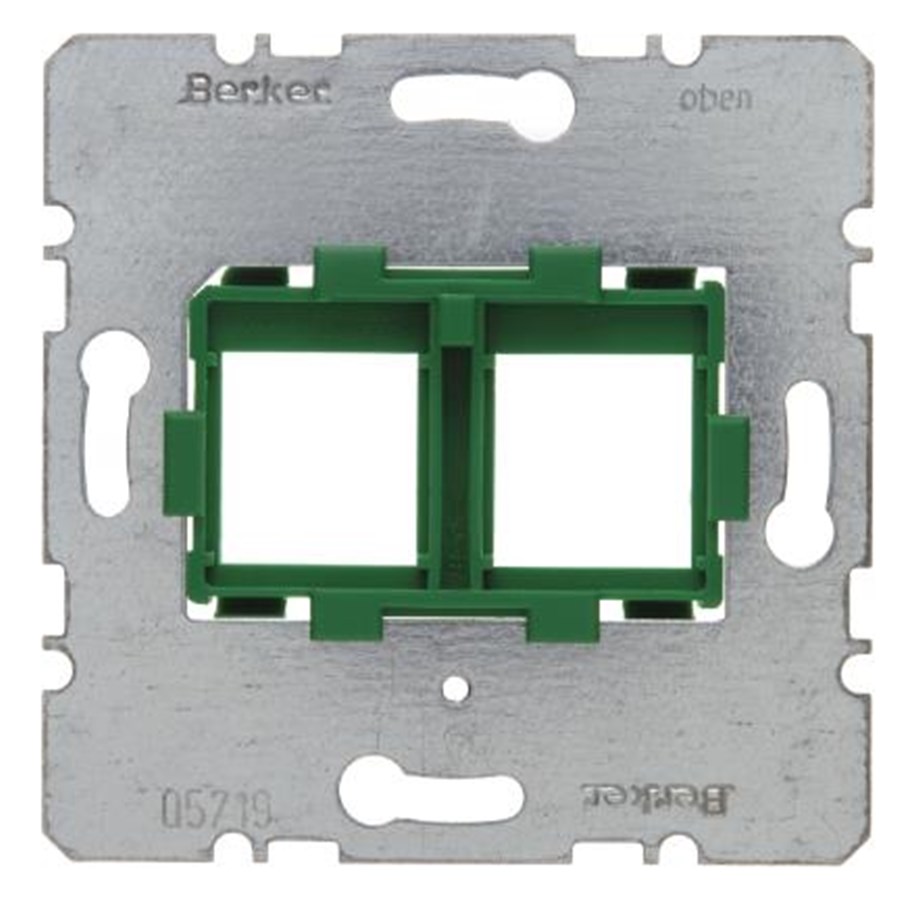 Switch-enheter - Berker Supporting plate 2gang for modular jacks - 454104