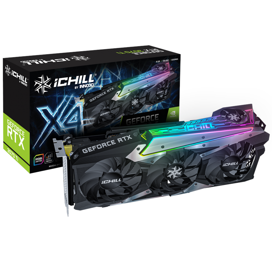 Grafikkort - Inno3D GeForce RTX 3070 Ti iCHILL X4 - 8GB GDDR6X RAM - Grafikkort - C307T4-086XX-1820VA35